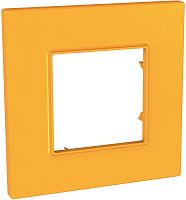 Рамка горизонтальная Schneider Electric Unica Quadro 1-м. оранжевый картинка